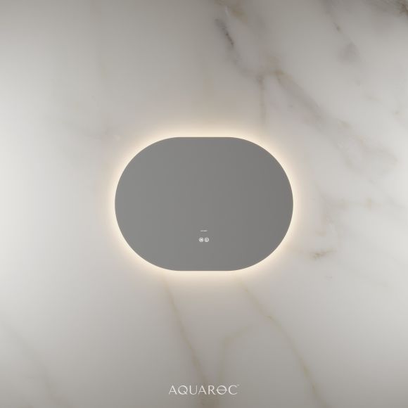 Lumiere Backlit & Demister Oval Mirror 800mm Frameless