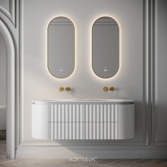 Belgravia II Double Vanity Unit & Stone Basin 1400mm Matte White