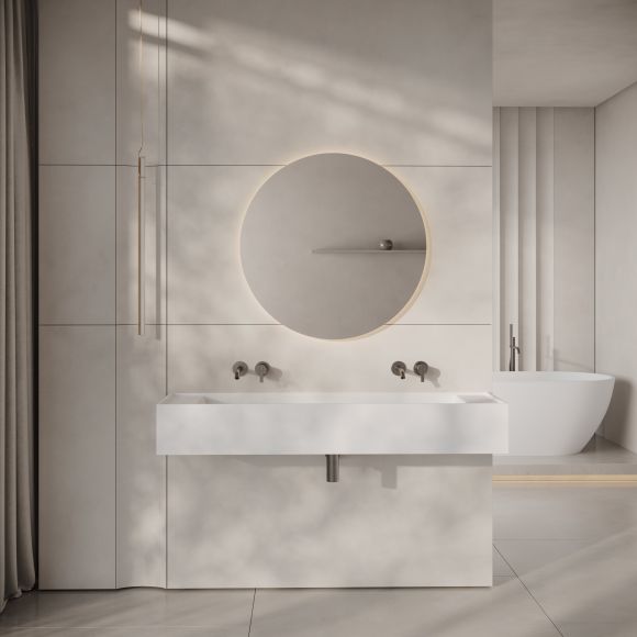 Ultra Wall Hung Double Stone Basin 1400mm
