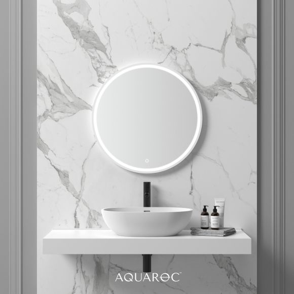 Allure Backlit & Demister Stone Mirror 700mm