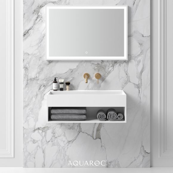Quadra Wall Hung Stone Basin 800mm