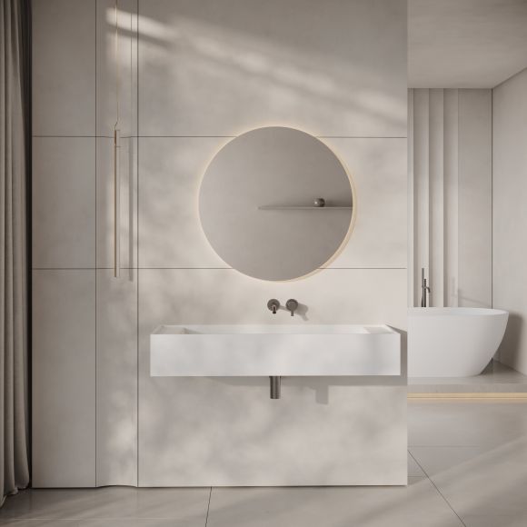 Ultra Wall Hung Double Stone Basin 1200mm