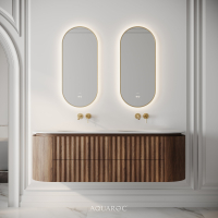 Belgravia II Double Vanity Unit & Stone Basin 1600mm Walnut