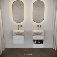 Nero Curved Stone Vanity Unit 400mm
