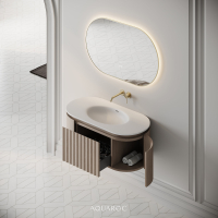 Belgravia Vanity Unit & Stone Basin 1000mm Natural Oak