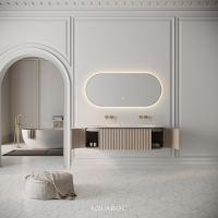 Belgravia Double Vanity Unit & Stone Basin 1400mm Natural Oak