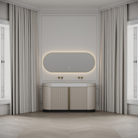 Knightsbridge Double Vanity Unit & Stone Basin 1600mm Cashmere Beige