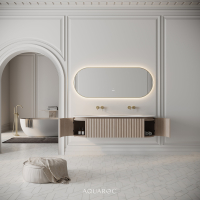 Belgravia Double Vanity Unit & Stone Basin 1600mm Natural Oak