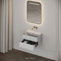Nero Curved Stone Vanity Unit 600mm