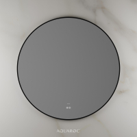 Lumiere Backlit & Demister Round Mirror 1000mm Matte Black
