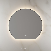 Lumiere Backlit & Demister Moon Mirror 1000mm Matte Black
