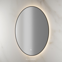 Lumiere Backlit & Demister Round Mirror 1000mm Matte Black