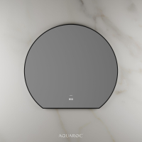 Lumiere Backlit & Demister Moon Mirror 1000mm Matte Black