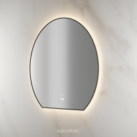 Lumiere Backlit & Demister Moon Mirror 1000mm Matte Black