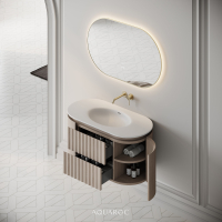 Belgravia II Vanity Unit & Stone Basin 1000mm Natural Oak