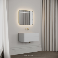 Nero Curved Stone Vanity Unit 800mm