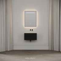 Nero Matte Black Stone Vanity Unit 600mm