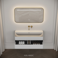 Nero Curved Stone Vanity Unit 1000mm