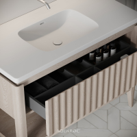 Kensington Vanity Unit & Stone Basin 1000mm Natural Oak