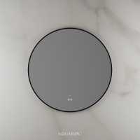 Lumiere Backlit & Demister Round Mirror 800mm Matte Black
