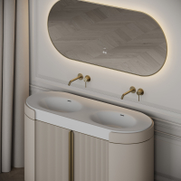 Knightsbridge Double Vanity Unit & Stone Basin 1400mm Cashmere Beige