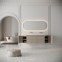 Belgravia II Double Vanity Unit & Stone Basin 1600mm Natural Oak