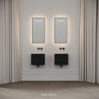 Nero Matte Black Stone Vanity Unit 400mm