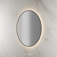 Lumiere Backlit & Demister Round Mirror 800mm Matte Black