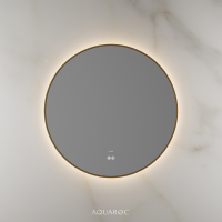 Lumiere Backlit & Demister Round Mirror 800mm Brushed Gold
