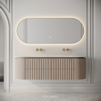 Belgravia II Double Vanity Unit & Stone Basin 1600mm Natural Oak