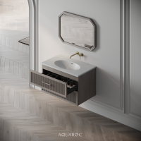 Park Lane Vanity Unit & Stone Basin 800mm Sabbia Grigio Oak