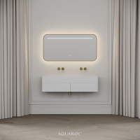 Nero Curved Stone Double Vanity Unit 1200mm