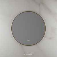 Lumiere Backlit & Demister Round Mirror 800mm Brushed Gold