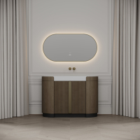Knightsbridge Vanity Unit & Stone Basin 1200mm Smoked Oak