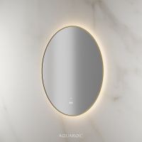 Lumiere Backlit & Demister Round Mirror 800mm Brushed Gold
