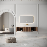 Belgravia Vanity Unit & Stone Basin 1200mm Walnut