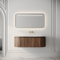 Belgravia Vanity Unit & Stone Basin 1200mm Walnut