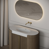Knightsbridge Vanity Unit & Stone Basin 1200mm Smoked Oak