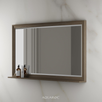 Hardwick Mirror & Integrated Shelf 1400mm Smoked Oak