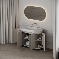 Knightsbridge Vanity Unit & Carrara Marble Basin 1200mm Cashmere Beige