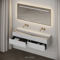 Nero Stone Double Vanity Unit 1400mm