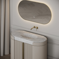 Knightsbridge Vanity Unit & Carrara Marble Basin 1200mm Cashmere Beige