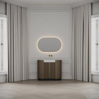 Knightsbridge Vanity Unit & Stone Basin 1000mm Smoked Oak