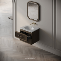 Park Lane Vanity Unit & Stone Basin 800mm Smoked Oak