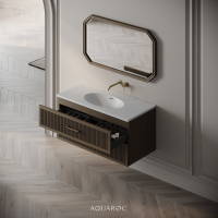 Park Lane Vanity Unit & Stone Basin 1000mm Smoked Oak