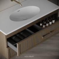 Park Lane Vanity Unit & Stone Basin 1000mm Smoked Oak