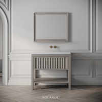 Belvedere Vanity Unit & Stone Basin 800mm Sabbia Grigio Oak