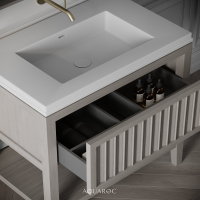 Belvedere Vanity Unit & Stone Basin 800mm Sabbia Grigio Oak
