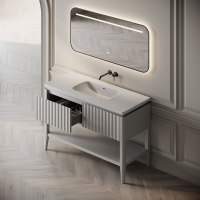 Kensington Vanity Unit & Stone Basin 1200mm Warm Grey