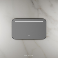 Lumiere Backlit & Demister Curved Mirror 1000mm Matte Black